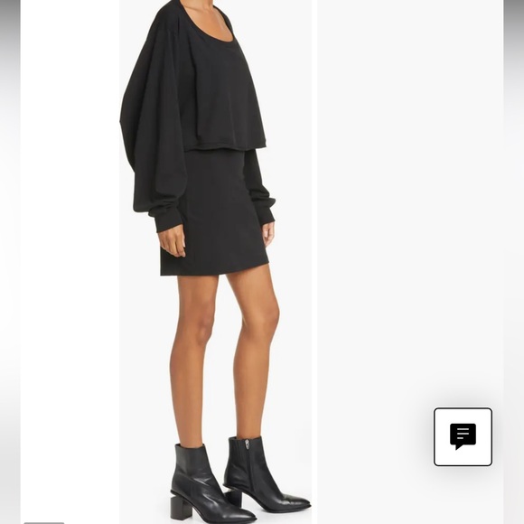 Alexander Wang T Black Cutout Sweatshirt Dress - Picture 4 of 11